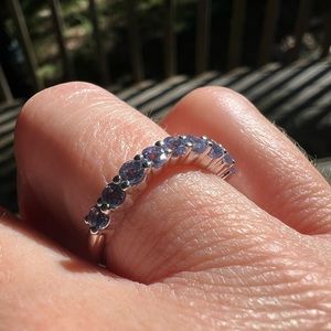 Tanzanite Curved Half Eternity Band